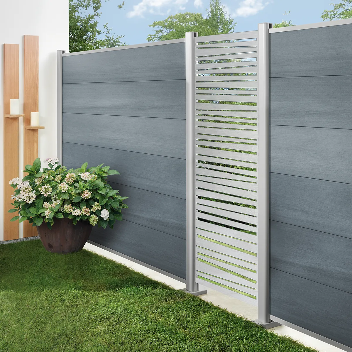 Panneau en bois composite XL Gris